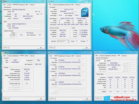 Снимка на екрана CPU-Z за Windows 8