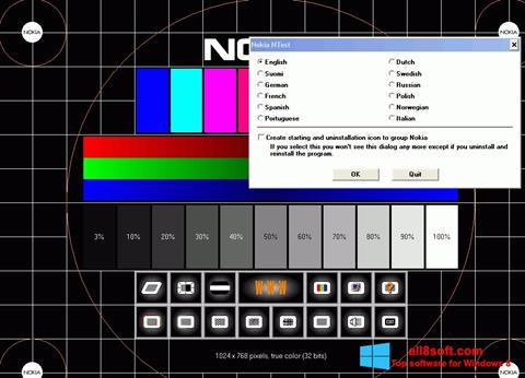 Снимка на екрана Nokia Monitor Test за Windows 8