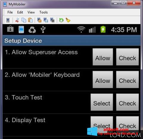 Снимка на екрана MyMobiler за Windows 8
