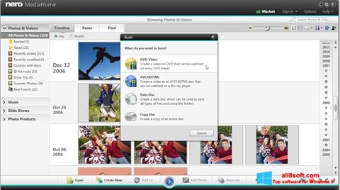 Снимка на екрана Nero MediaHome за Windows 8