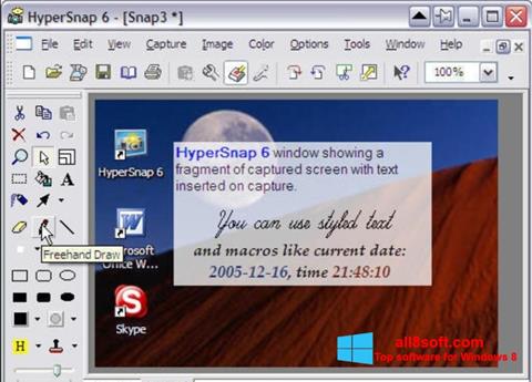 Снимка на екрана HyperSnap за Windows 8