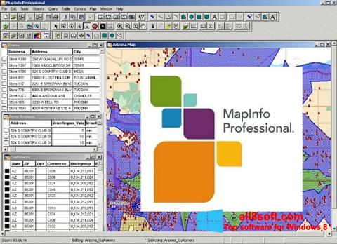 Снимка на екрана MapInfo Professional за Windows 8