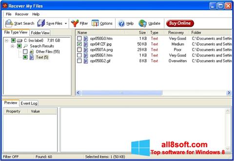 Снимка на екрана Recover My Files за Windows 8
