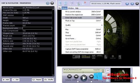 Снимка на екрана FLV Player за Windows 8