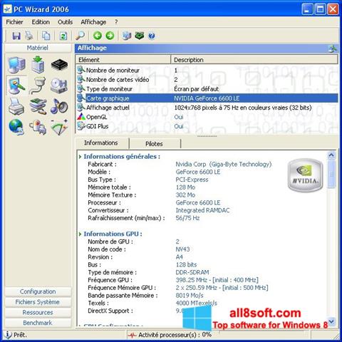 Снимка на екрана PC Wizard за Windows 8