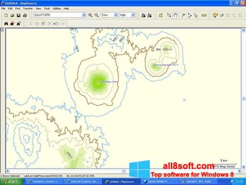 Снимка на екрана MapSource за Windows 8