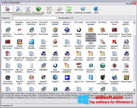 Снимка на екрана Revo Uninstaller Pro за Windows 8