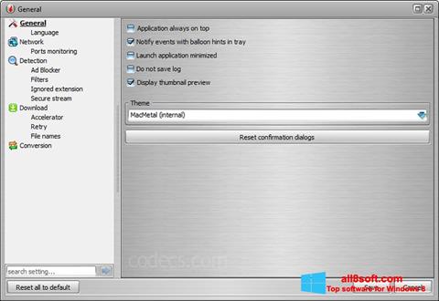 Снимка на екрана VSO Downloader за Windows 8