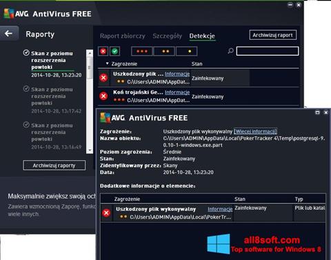 Снимка на екрана AVG AntiVirus Free за Windows 8