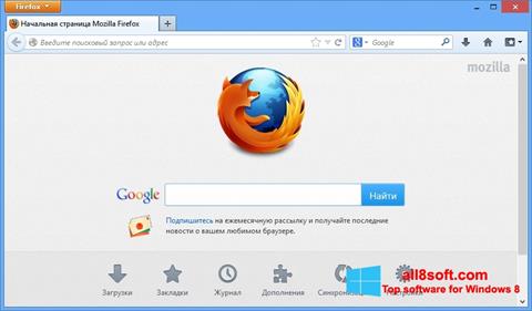 Снимка на екрана Mozilla Firefox за Windows 8