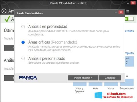 Снимка на екрана Panda Cloud за Windows 8