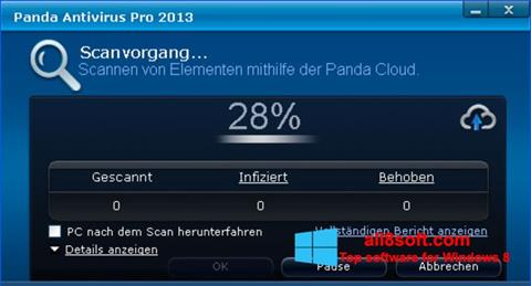 Снимка на екрана Panda Antivirus Pro за Windows 8