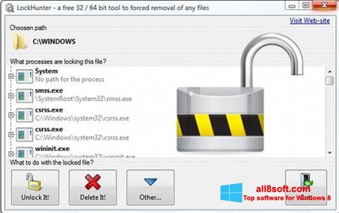Снимка на екрана LockHunter за Windows 8