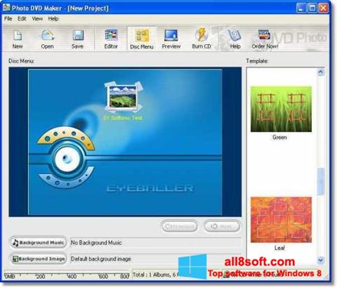 Снимка на екрана DVD Maker за Windows 8