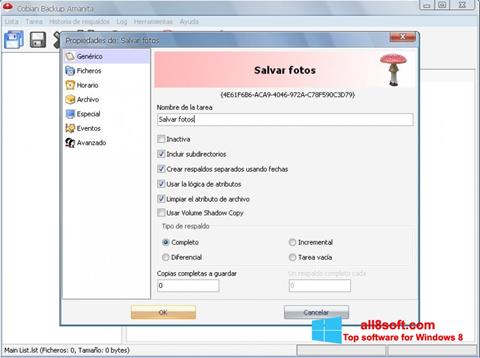Снимка на екрана Cobian Backup за Windows 8