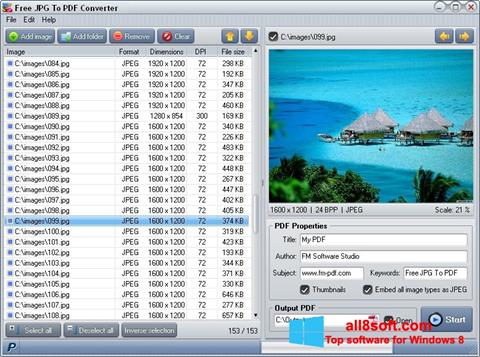 Снимка на екрана Image To PDF Converter за Windows 8