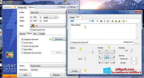 Снимка на екрана Light Image Resizer за Windows 8