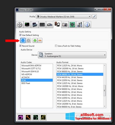 Снимка на екрана Dxtory за Windows 8
