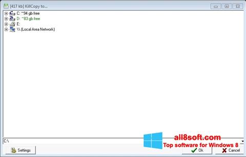 Снимка на екрана KillCopy за Windows 8