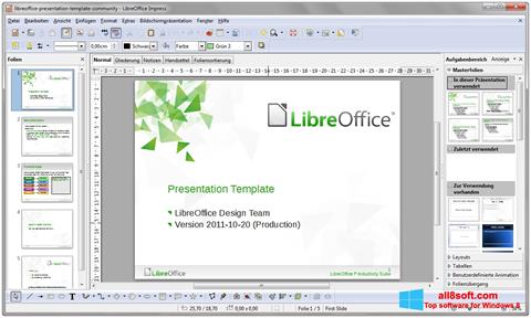 Снимка на екрана LibreOffice за Windows 8