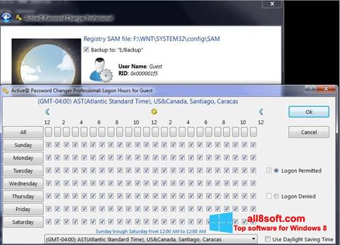 Снимка на екрана Active Password Changer за Windows 8