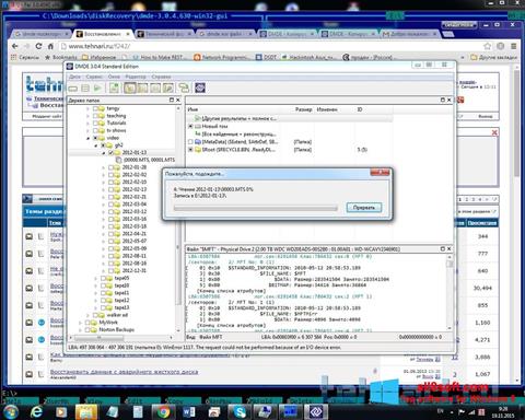 Снимка на екрана DMDE за Windows 8