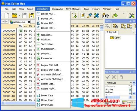 Снимка на екрана Hex Editor Neo за Windows 8