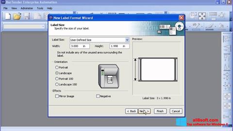 Снимка на екрана BarTender за Windows 8
