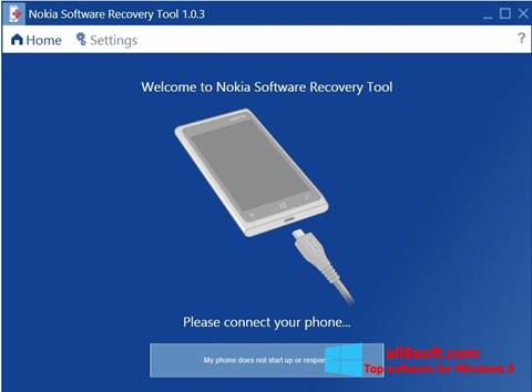 Снимка на екрана Nokia Software Recovery Tool за Windows 8