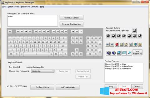 Снимка на екрана KeyTweak за Windows 8