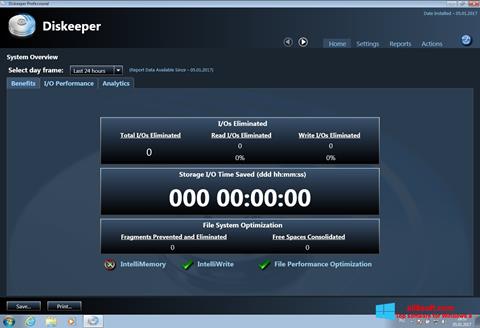 Снимка на екрана Diskeeper за Windows 8
