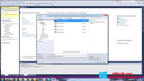 Снимка на екрана Microsoft Visual Basic за Windows 8
