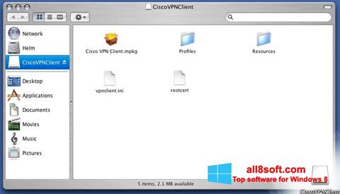 Снимка на екрана Cisco VPN Client за Windows 8