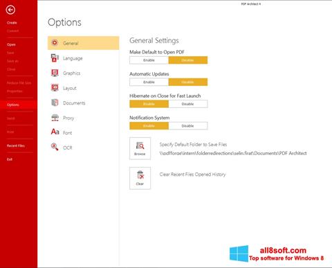 Снимка на екрана PDF Architect за Windows 8