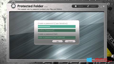 Снимка на екрана Protected Folder за Windows 8
