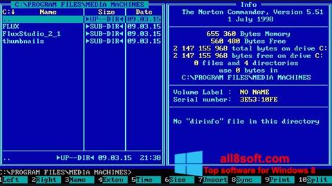 Снимка на екрана Norton Commander за Windows 8