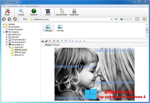Снимка на екрана File Repair за Windows 8