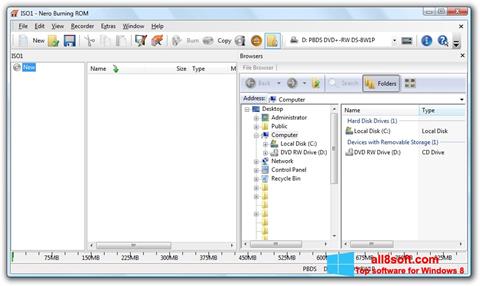 Снимка на екрана Nero Burning ROM за Windows 8