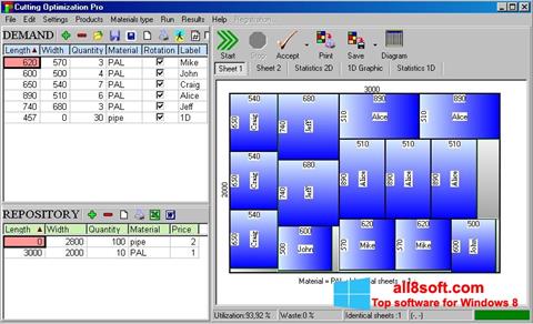 Снимка на екрана Cutting за Windows 8