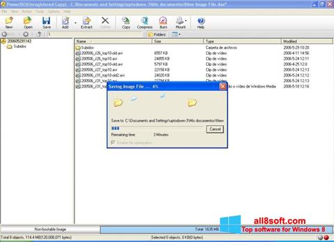 Снимка на екрана PowerISO за Windows 8