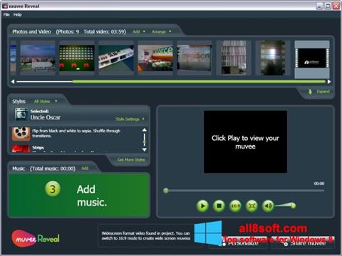 Снимка на екрана muvee Reveal за Windows 8