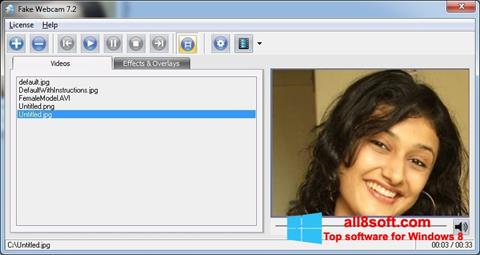 Снимка на екрана Fake Webcam за Windows 8