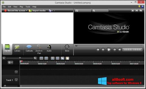 Снимка на екрана Camtasia Studio за Windows 8