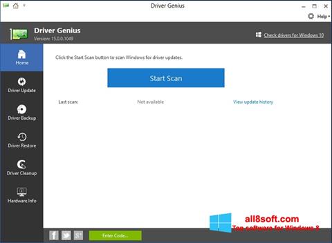 Снимка на екрана DriverScanner за Windows 8