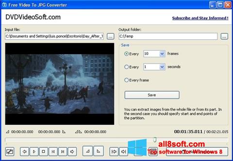 Снимка на екрана Free Video to JPG Converter за Windows 8