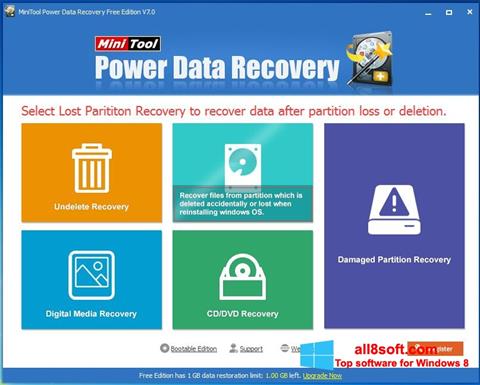 Снимка на екрана Power Data Recovery за Windows 8