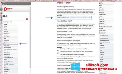 Снимка на екрана Opera Turbo за Windows 8