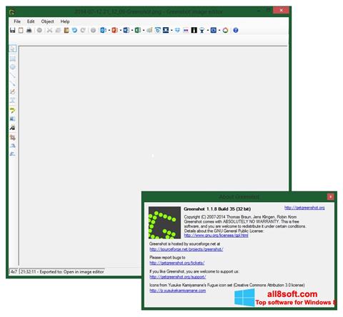 Снимка на екрана Greenshot за Windows 8